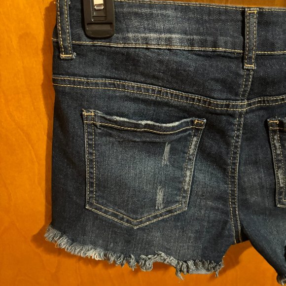 Empyre Jenna Distressed Blue Denim Shorts Size 3 - Picture 9 of 11